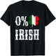 0% Irish Italian St Patrick's Day T-Shirt - T-Shirt | Black