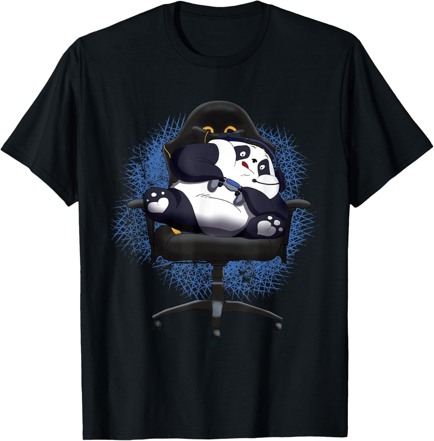 Gaming Panda Funny Gamer Video Games T-Shirt - T-Shirt | Black
