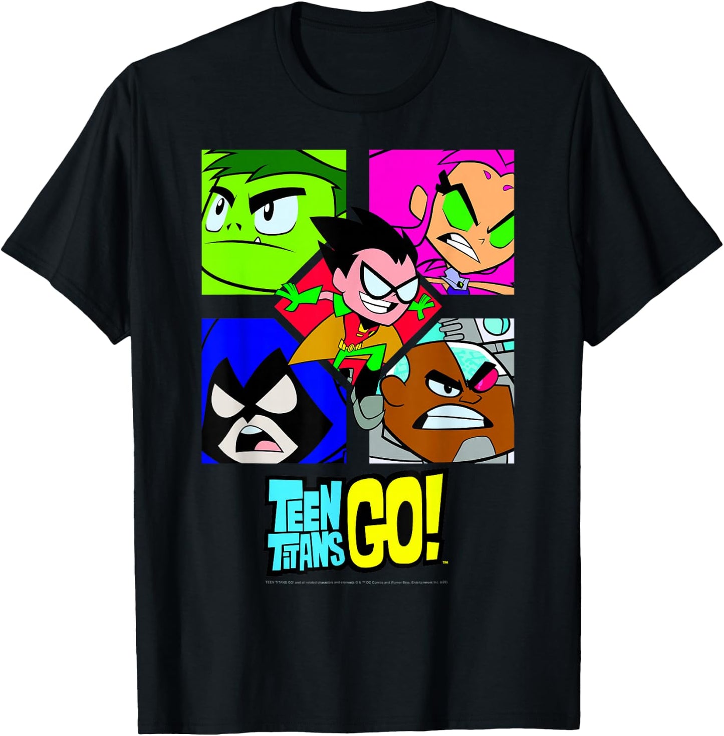 DC Comics Teen Titans Go! Group Shot Box Up T-Shirt - T-Shirt | Black