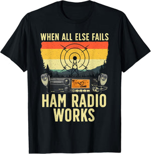 Funny Ham Radio Art Women Amateur Radio Ham Operator T-Shirt - T-Shirt | Black