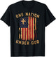 Under God Patriotic Christian Flag Men T-Shirt - T-Shirt | Black