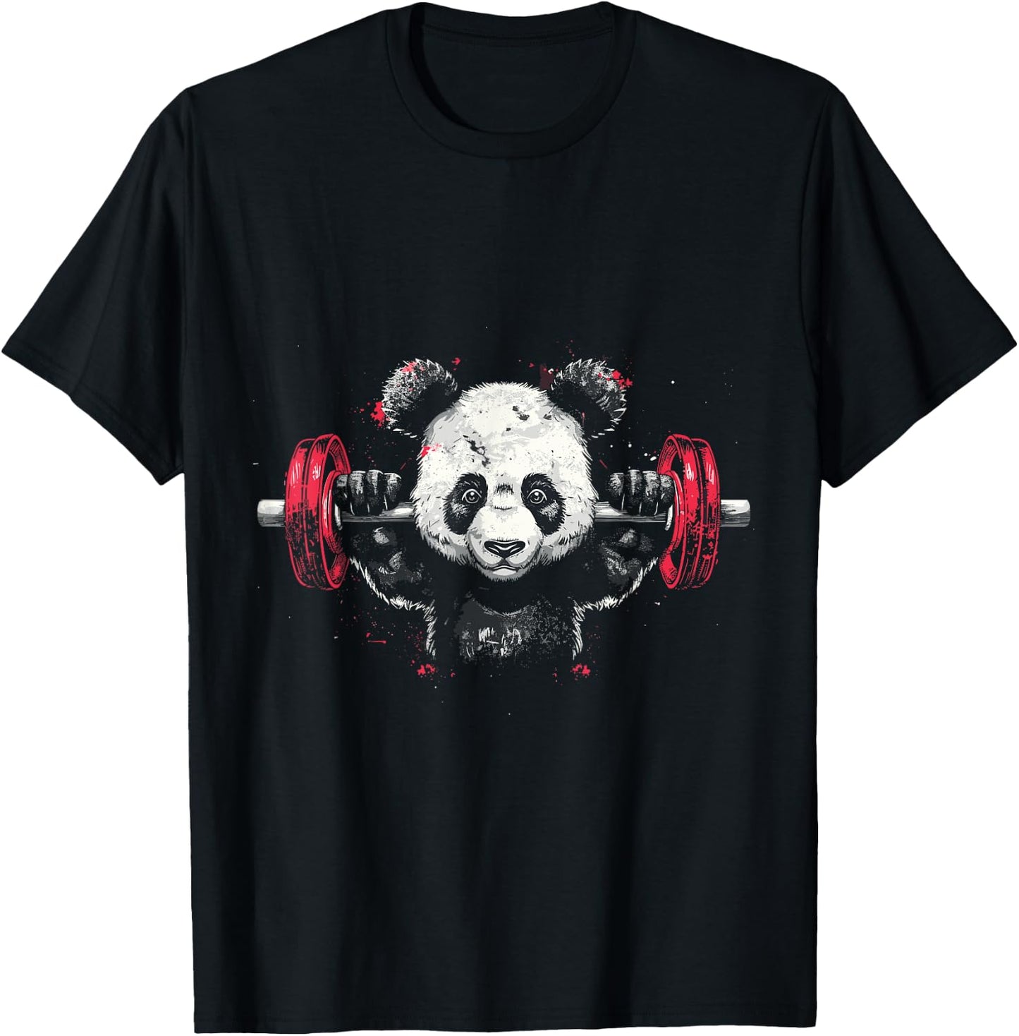 Panda Bear Deadlift, Weightlifting Gym Design T-Shirt - T-Shirt | Black