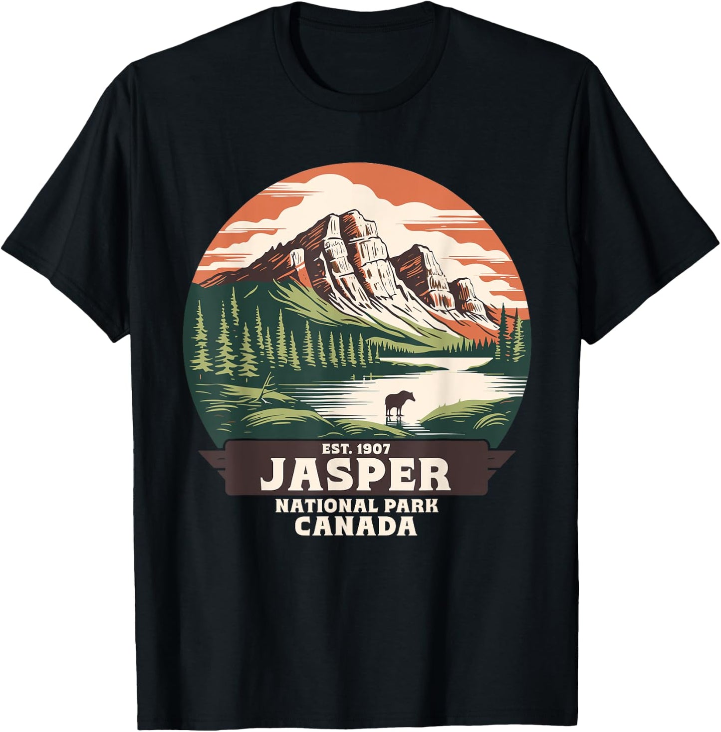 Jasper National Park, British Columbia, Canada T-Shirt - T-Shirt | Black