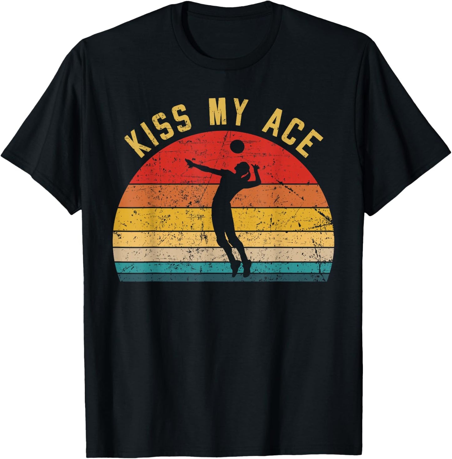 Volleyball Kiss my Ace Volleyball-Player Coach Gift T-Shirt - T-Shirt | Black