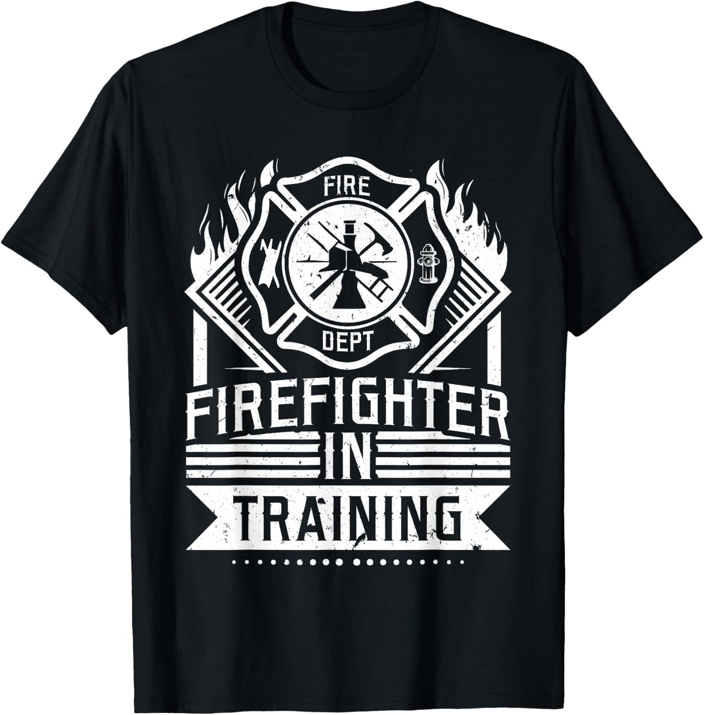 Future Firefighter In Training Firefighter Thin Red Line T-Shirt - T-Shirt | Black