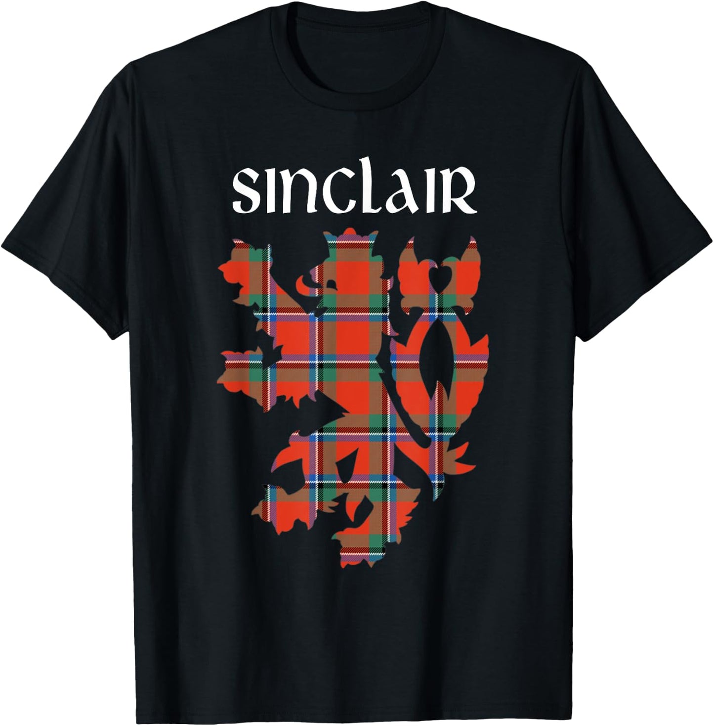 Clan Sinclair Tartan Scottish Family Name Scotland Pride T-Shirt - T-Shirt | Black