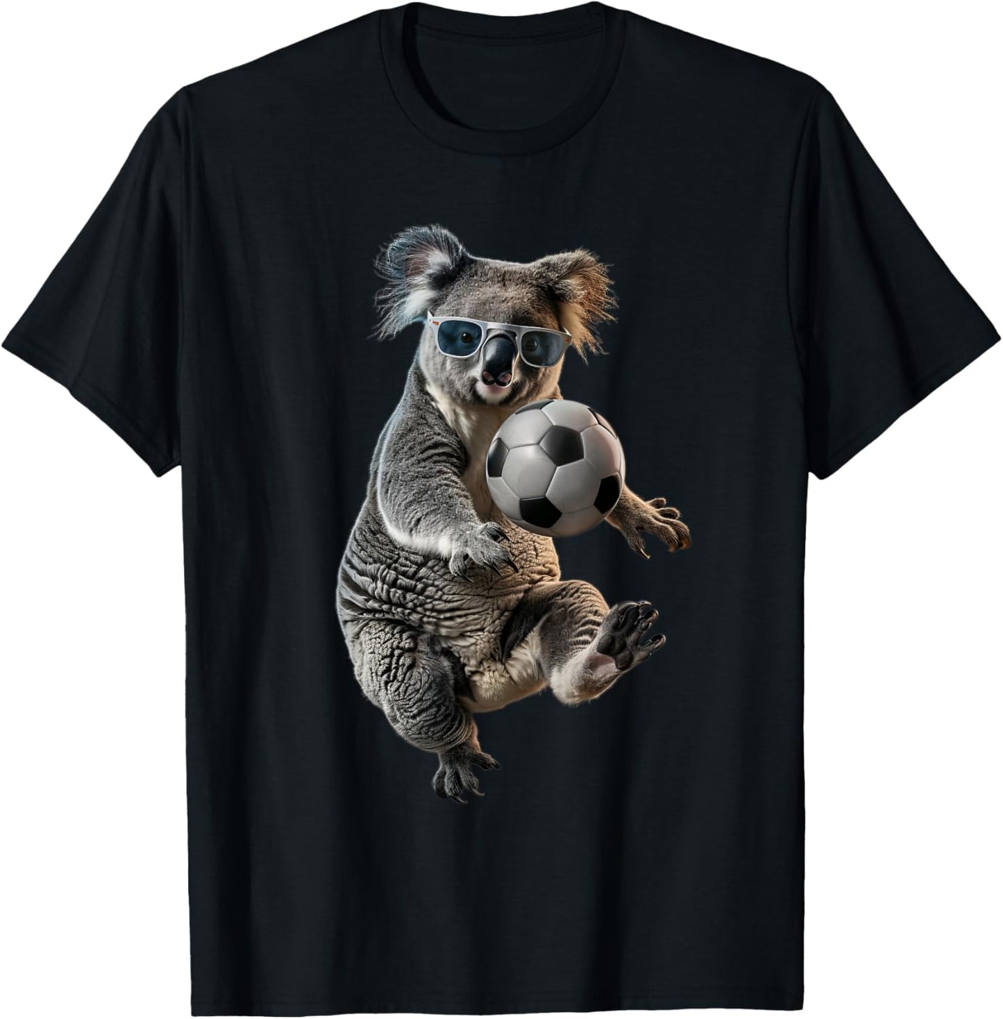 Koala Soccer Football T-Shirt - T-Shirt | Black