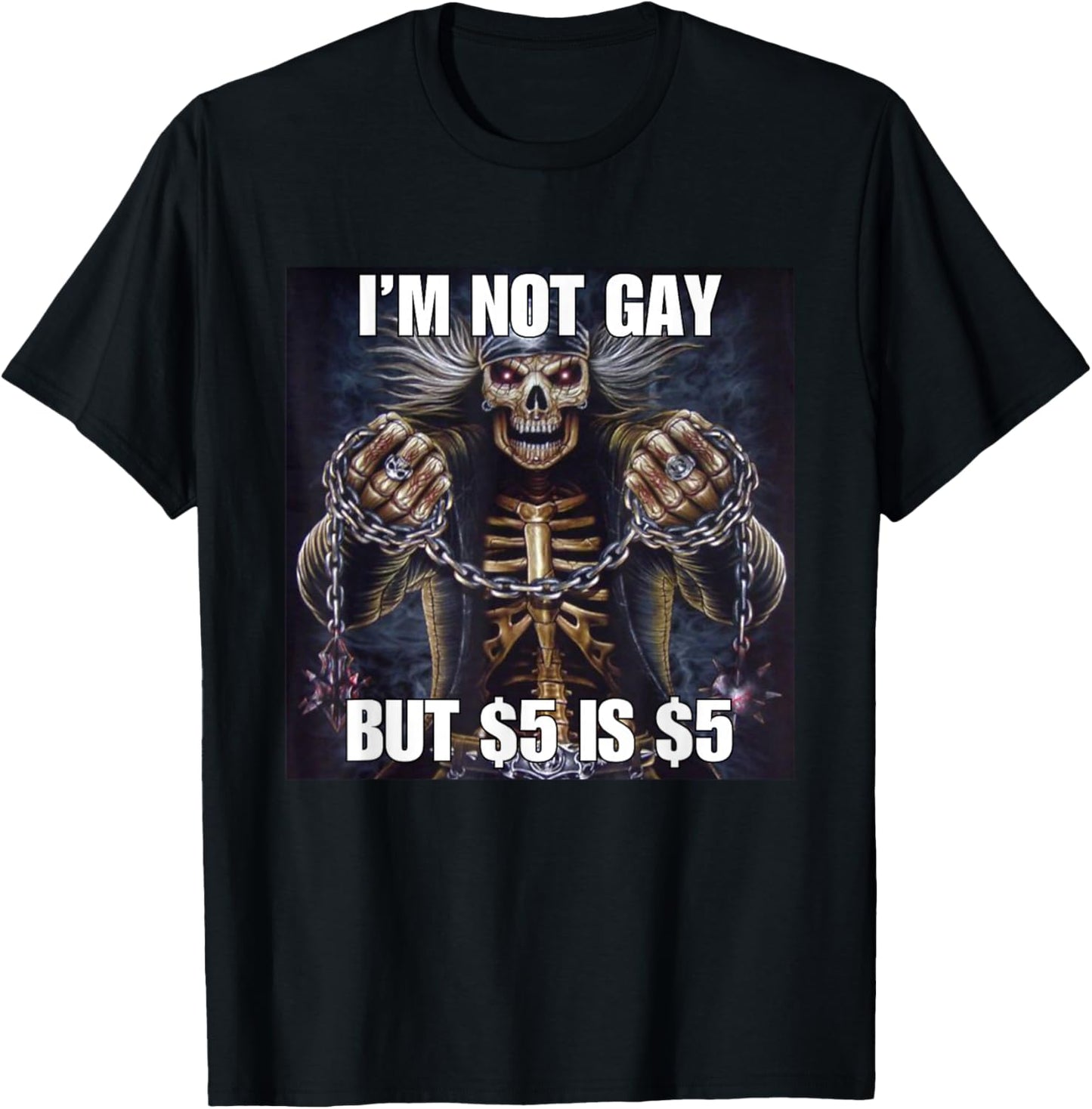 Homosexual Tendencies Gay Funny Cringe Hard Skeleton Meme T-Shirt - T-Shirt | Black