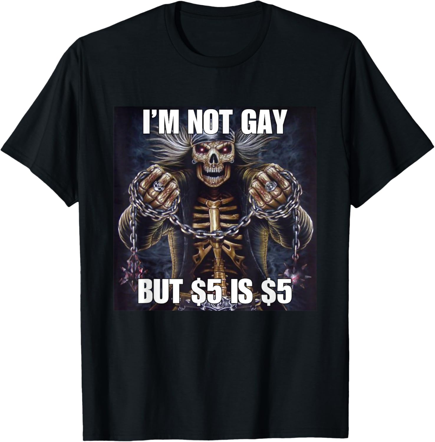 Homosexual Tendencies Gay Funny Cringe Hard Skeleton Meme T-Shirt - T-Shirt | Black