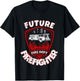 Future Firefighter Cute Kids Firetruck Fireman T-Shirt - T-Shirt | Black