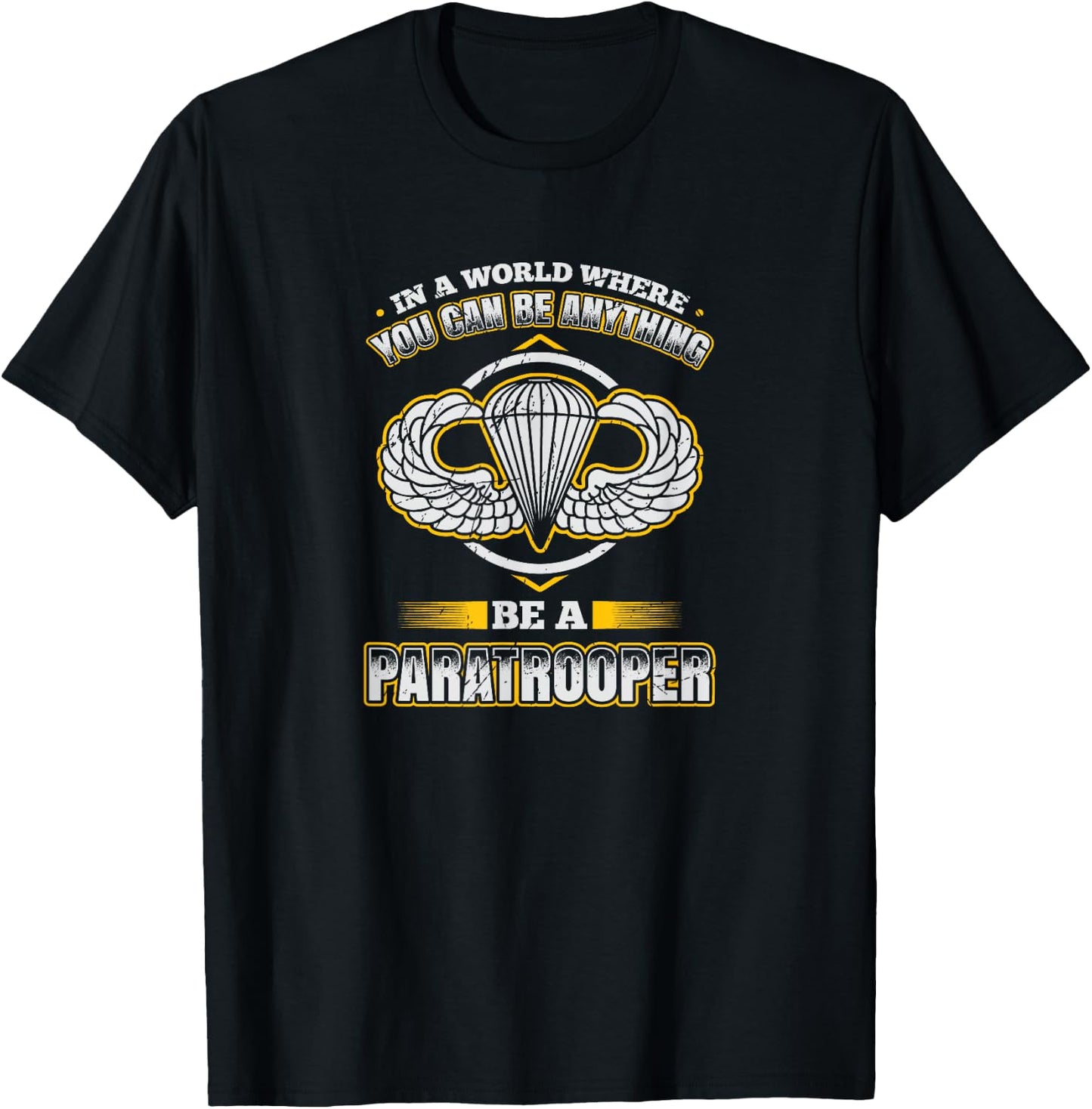 82nd Airborne | Military Jump Wings Paratrooper T-Shirt - T-Shirt | Black