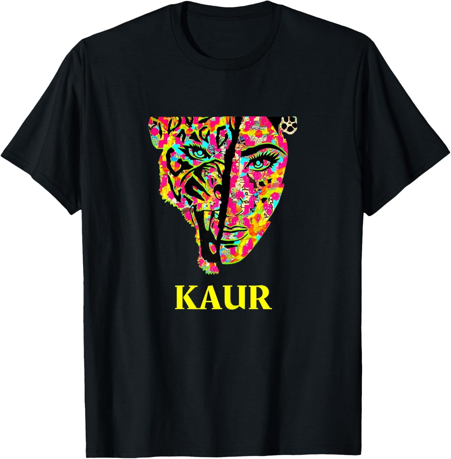 Kaur Sherni Lion - Sardarni, Sikh Punjabi, Woman Empowerment T-Shirt - T-Shirt | Black