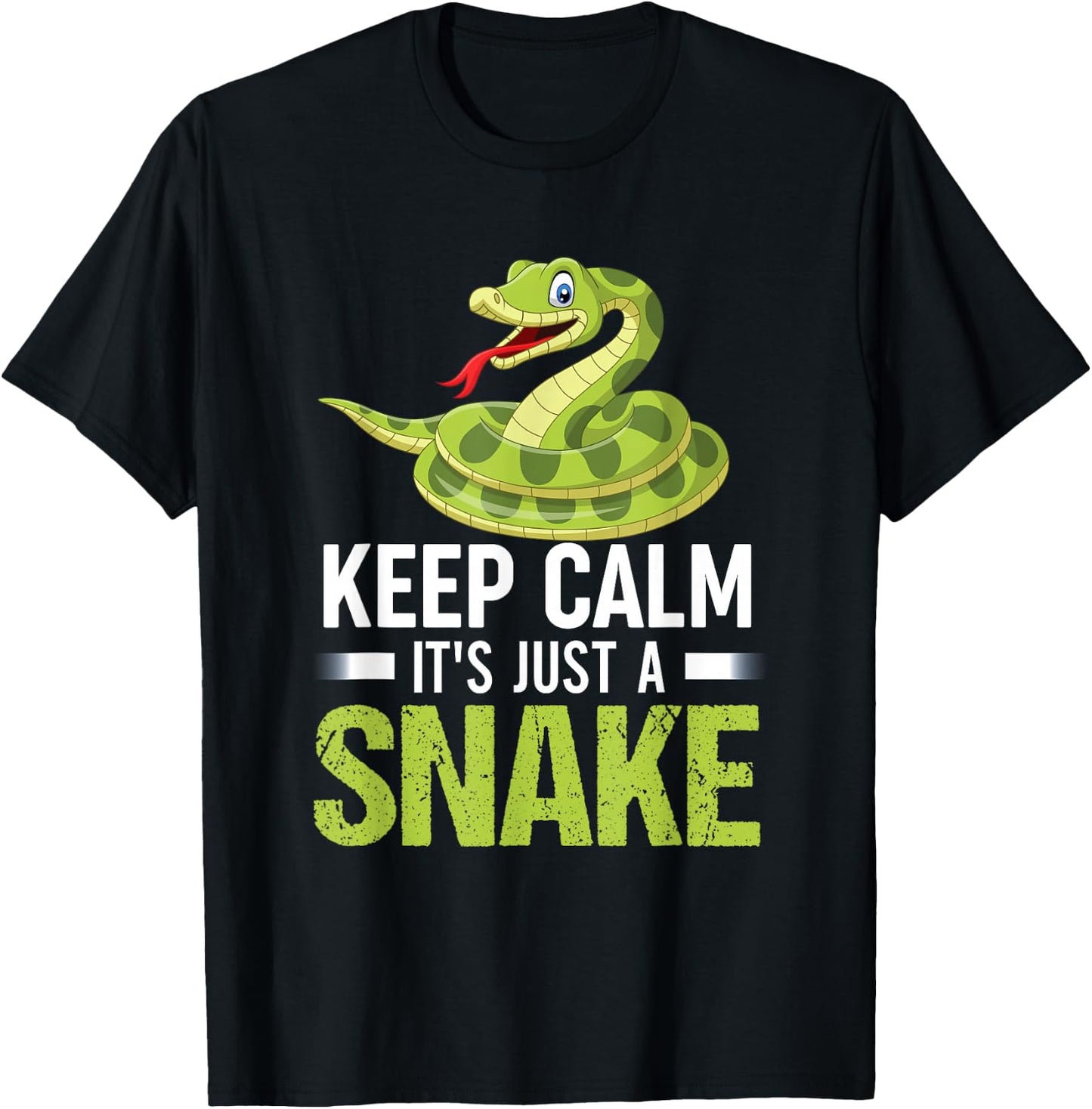 Snake Lover Shirt Keep Calm It's Just A Snake T-Shirt - T-Shirt | Black