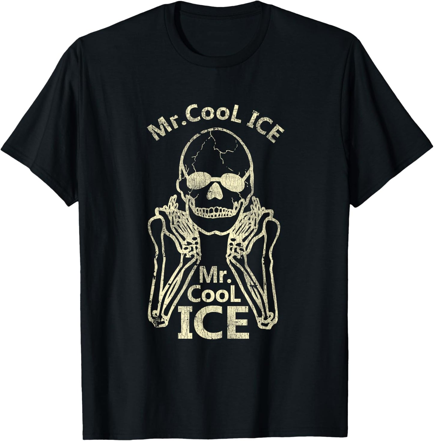 Mr Cool Ice Funny Skeleton Cool Ice T-Shirt - T-Shirt | Black