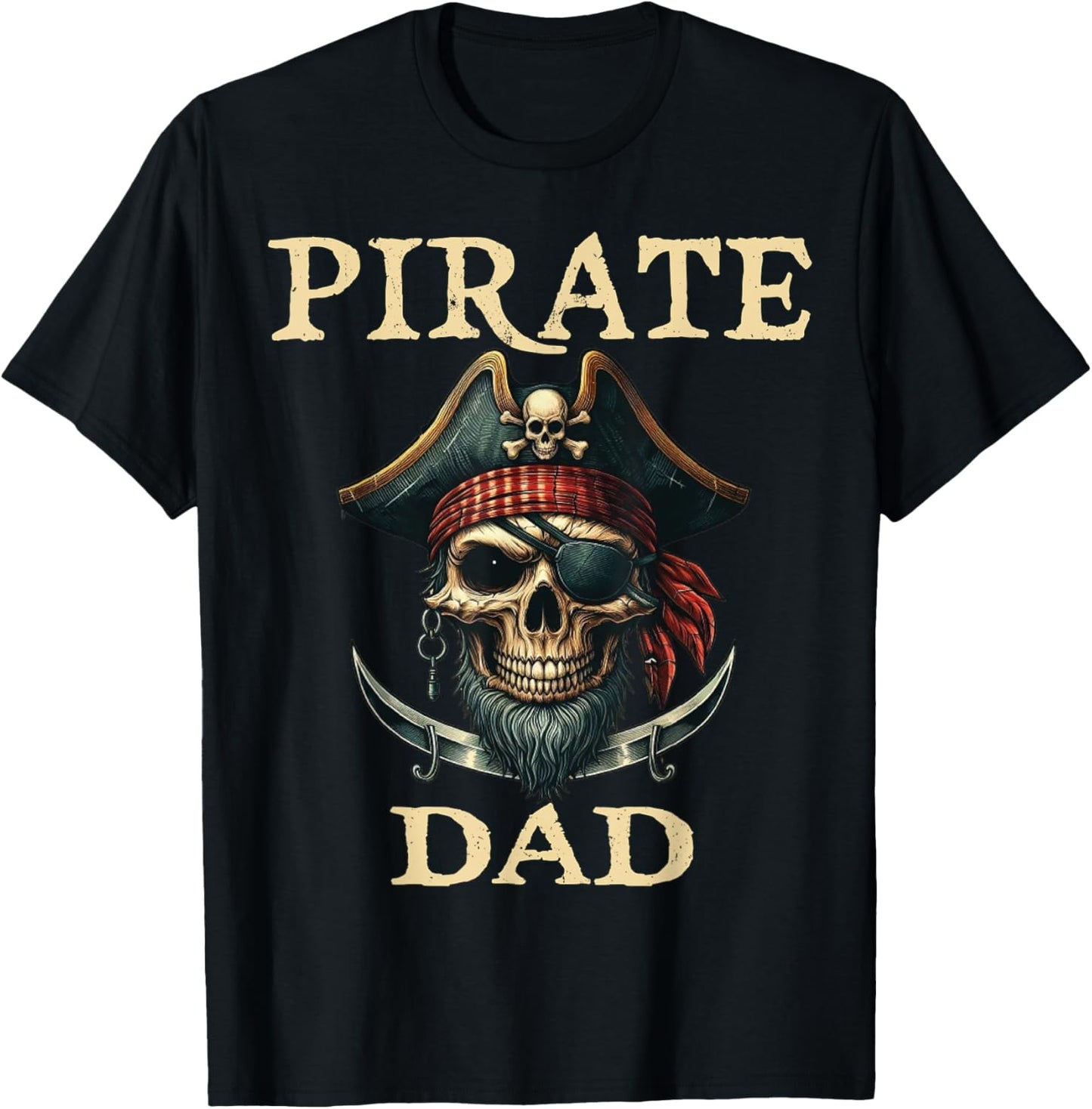 Pirate Dad Funny Halloween Costume Pirate Family Matching T-Shirt - T-Shirt | Black