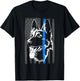 Thin Blue Line K9 Dog Law Enforcement Police Dog Policeman T-Shirt - T-Shirt | Black