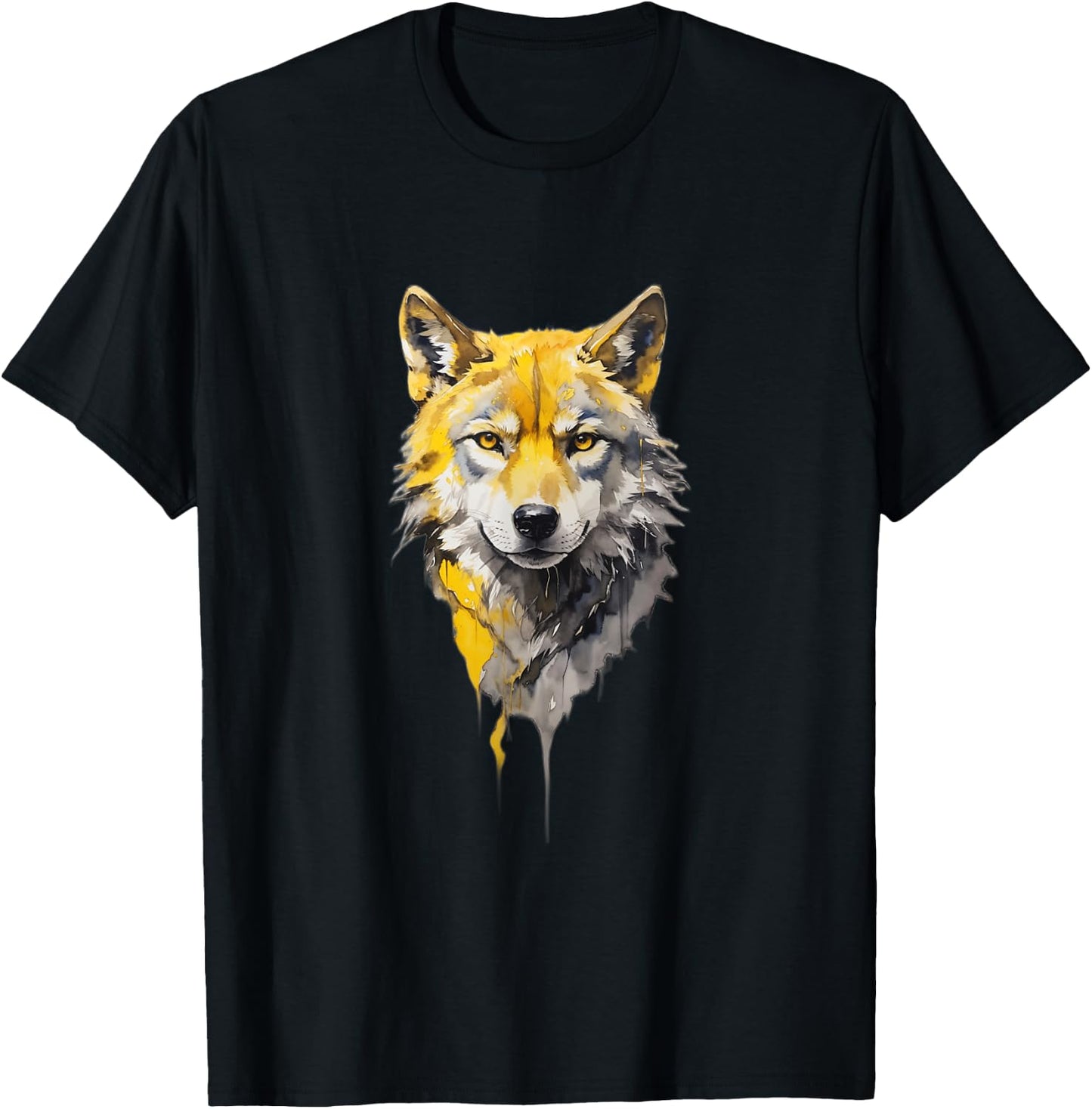 Wolf Lover Wolf Portrait T-Shirt - T-Shirt | Black