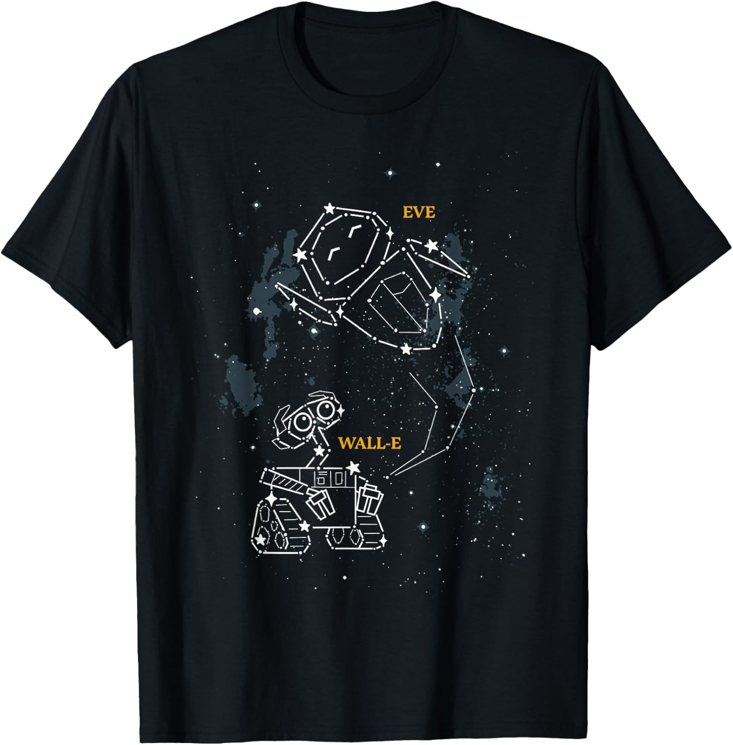 Disney Pixar Wall-E & Eve Constellations Small T-Shirt - T-Shirt | Black