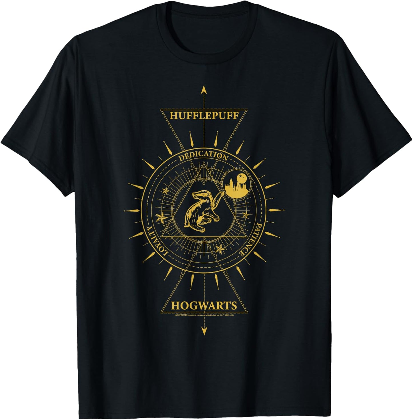 Harry Potter Hufflepuff Celestial Small T-Shirt - T-Shirt | Black