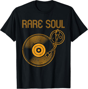 Classic Rare Soul Music Vintage Style DJ Turntable Gift T-Shirt - T-Shirt | Black