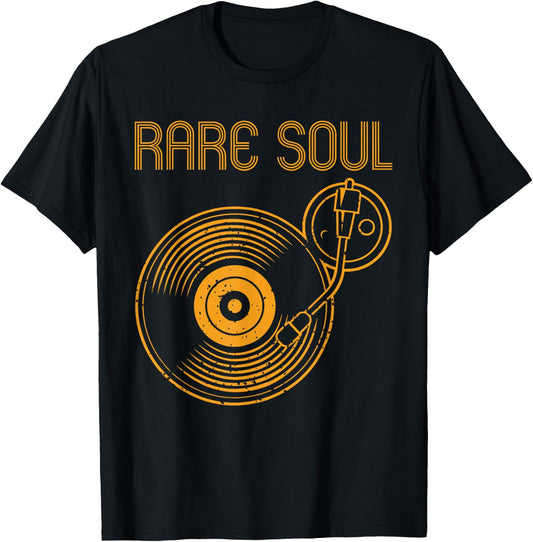 Classic Rare Soul Music Vintage Style DJ Turntable Gift T-Shirt - T-Shirt | Black