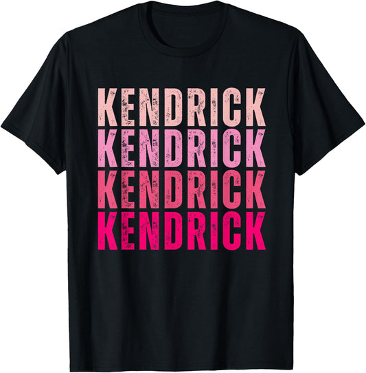Personalized Name Kendrick I Love Kendrick Vintage T-Shirt - T-Shirt | Black