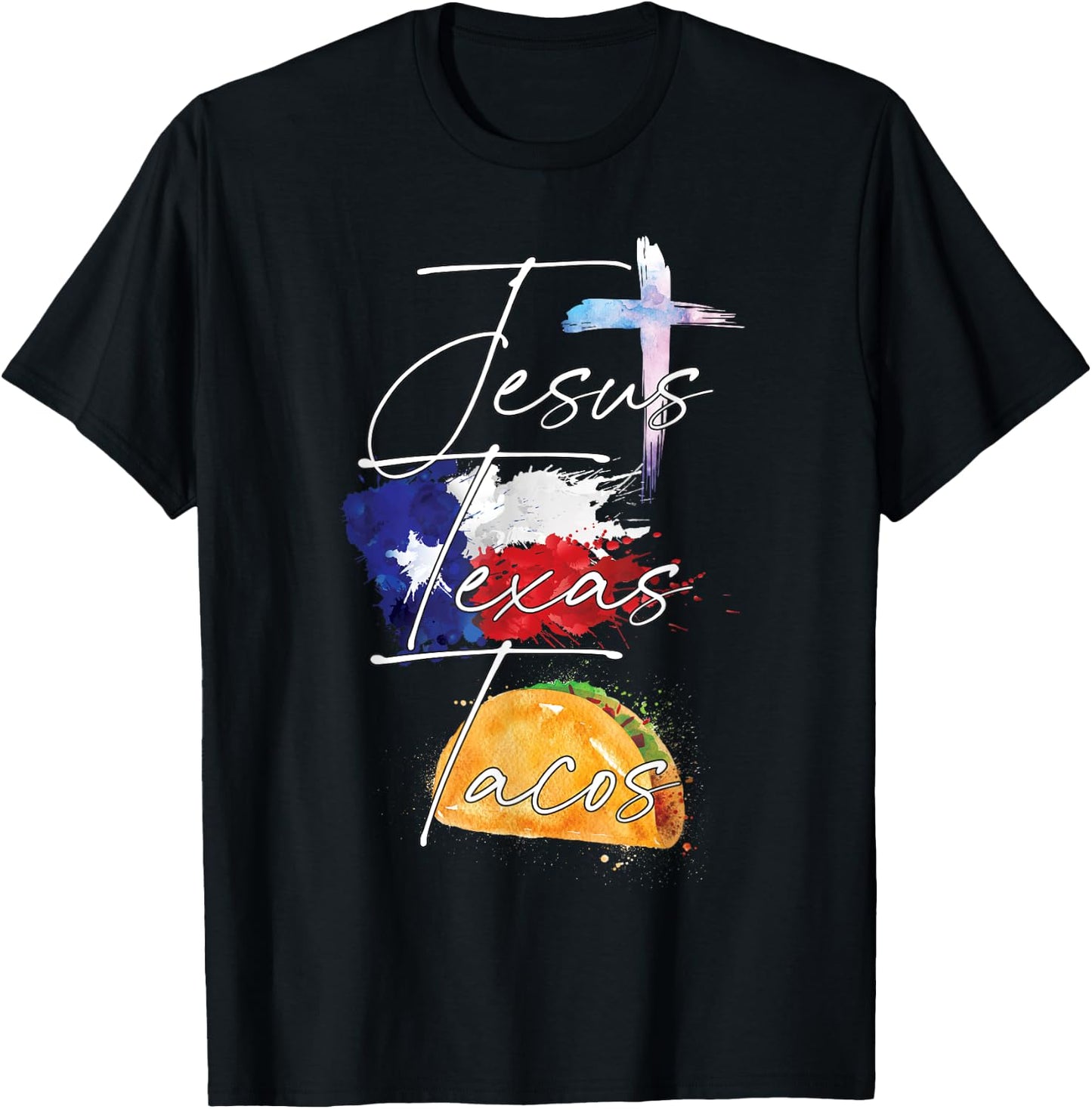Jesus, Texas, Tacos T-Shirt - T-Shirt | Black