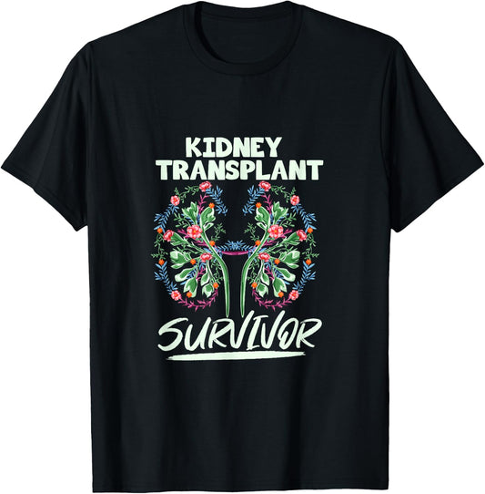 Kidney Transplant Design for an Organ Recipient T-Shirt - T-Shirt | Black