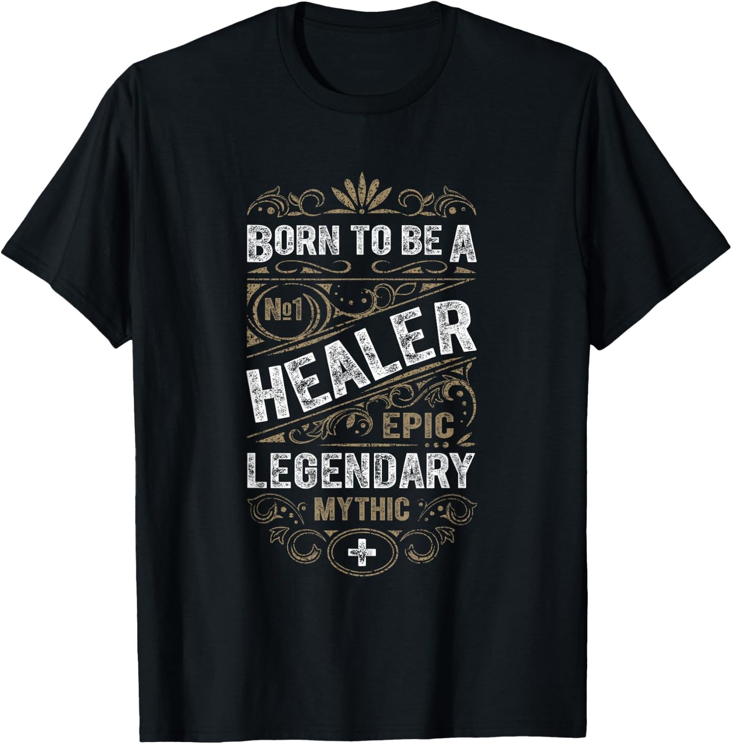 WoW Born To Be A Healer Legendary Gaming T-Shirt - T-Shirt | Black