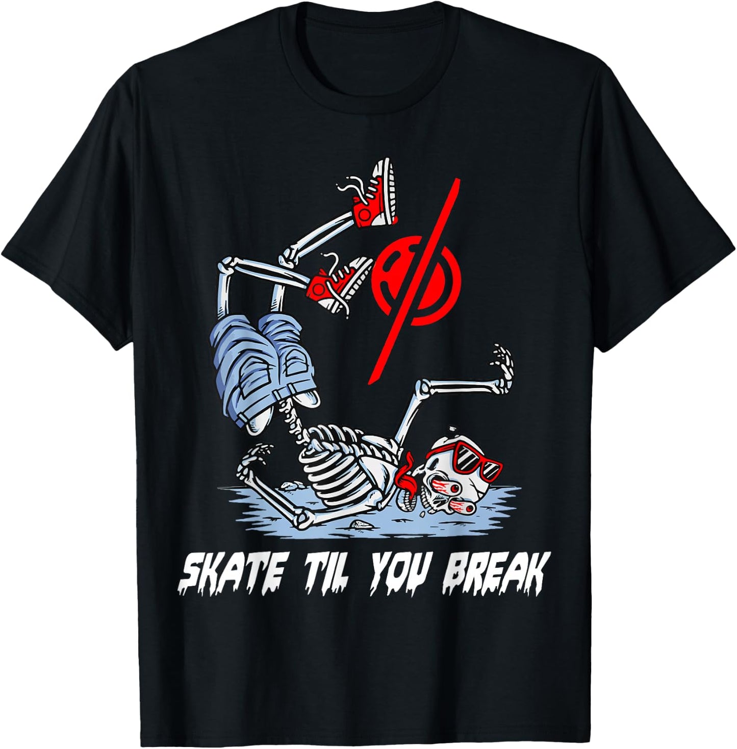 Skate Til You Break Funny Onewheel Lovers T-Shirt - T-Shirt | Black