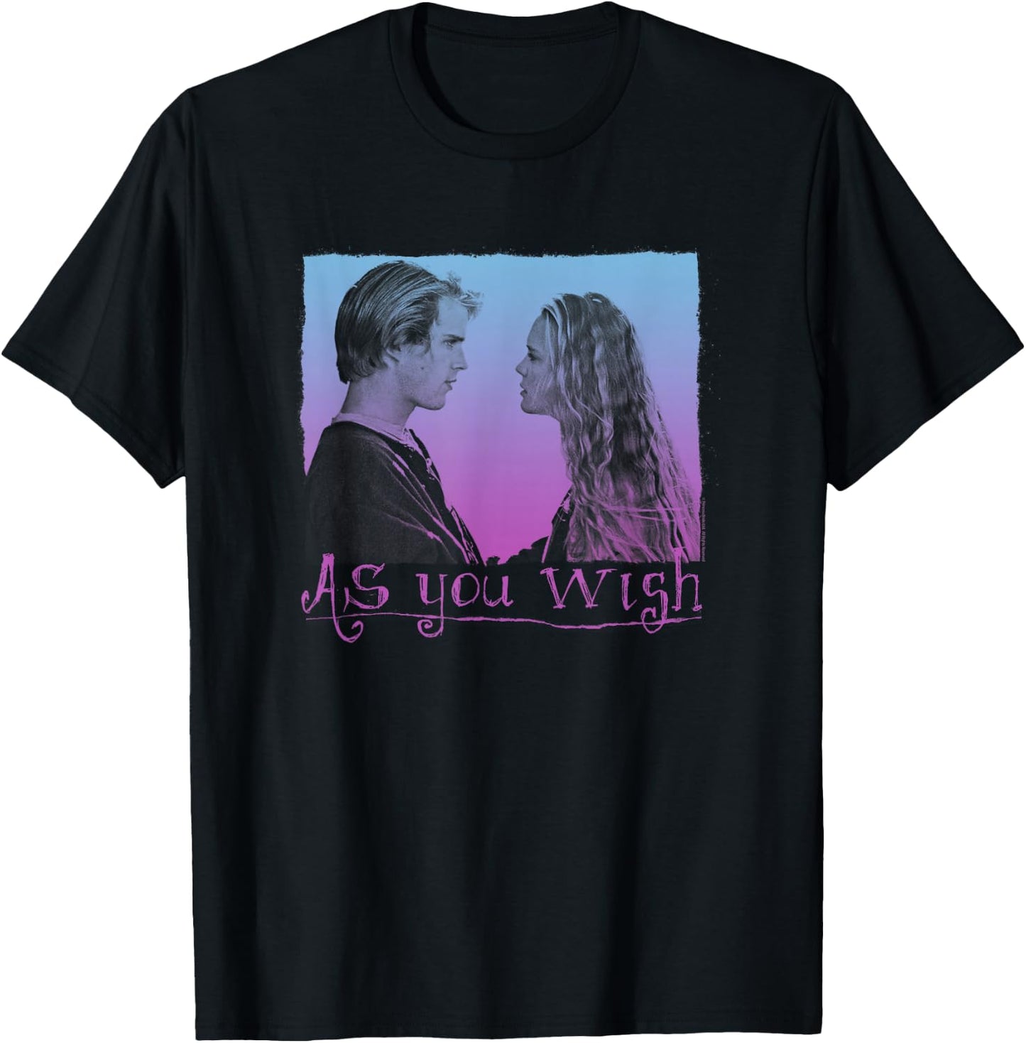 The Princess Bride As You Wish Gradient Retro Movie T-Shirt - T-Shirt | Black