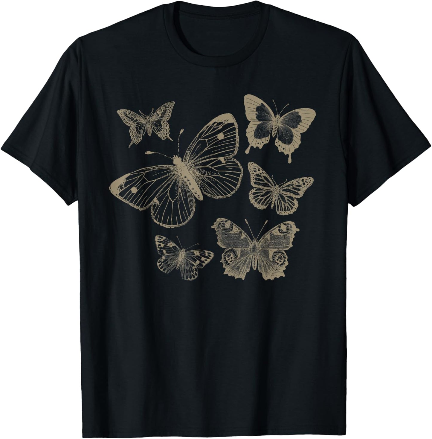 Butterfly Fairycore Grunge Aesthetic T-Shirt - T-Shirt | Black