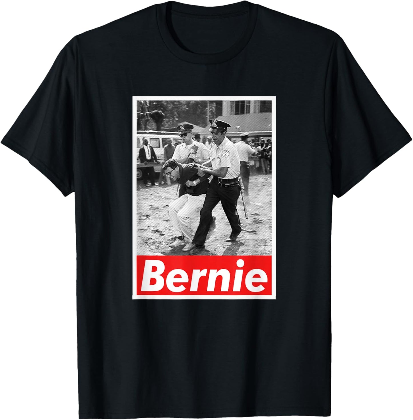 Bernie Sanders - 1963 Civil Rights Protest Arrest Bernie T-Shirt - T-Shirt | Black