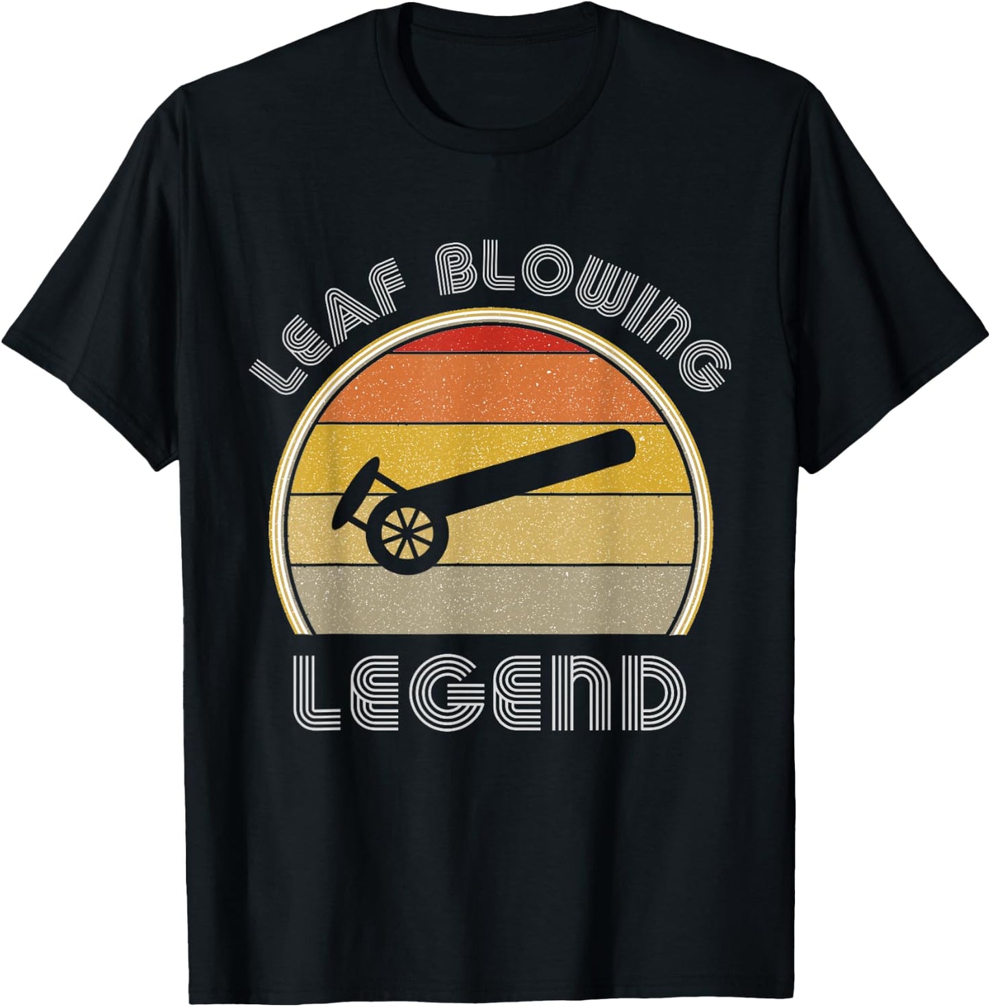 Leaf Blower Legend Funny Lawn Care Landscaping Retro T-Shirt - T-Shirt | Black