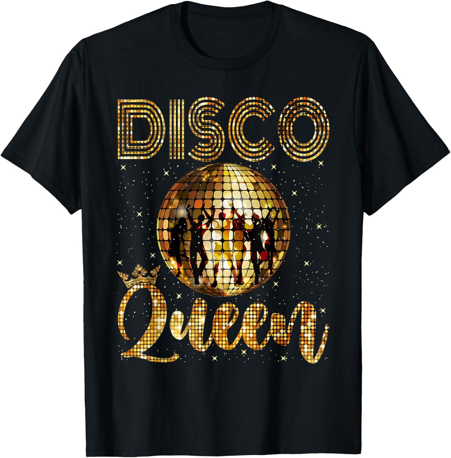 Disco Queen - 70's Disco Themed Vintage Seventies Costume T-Shirt - T-Shirt | Black