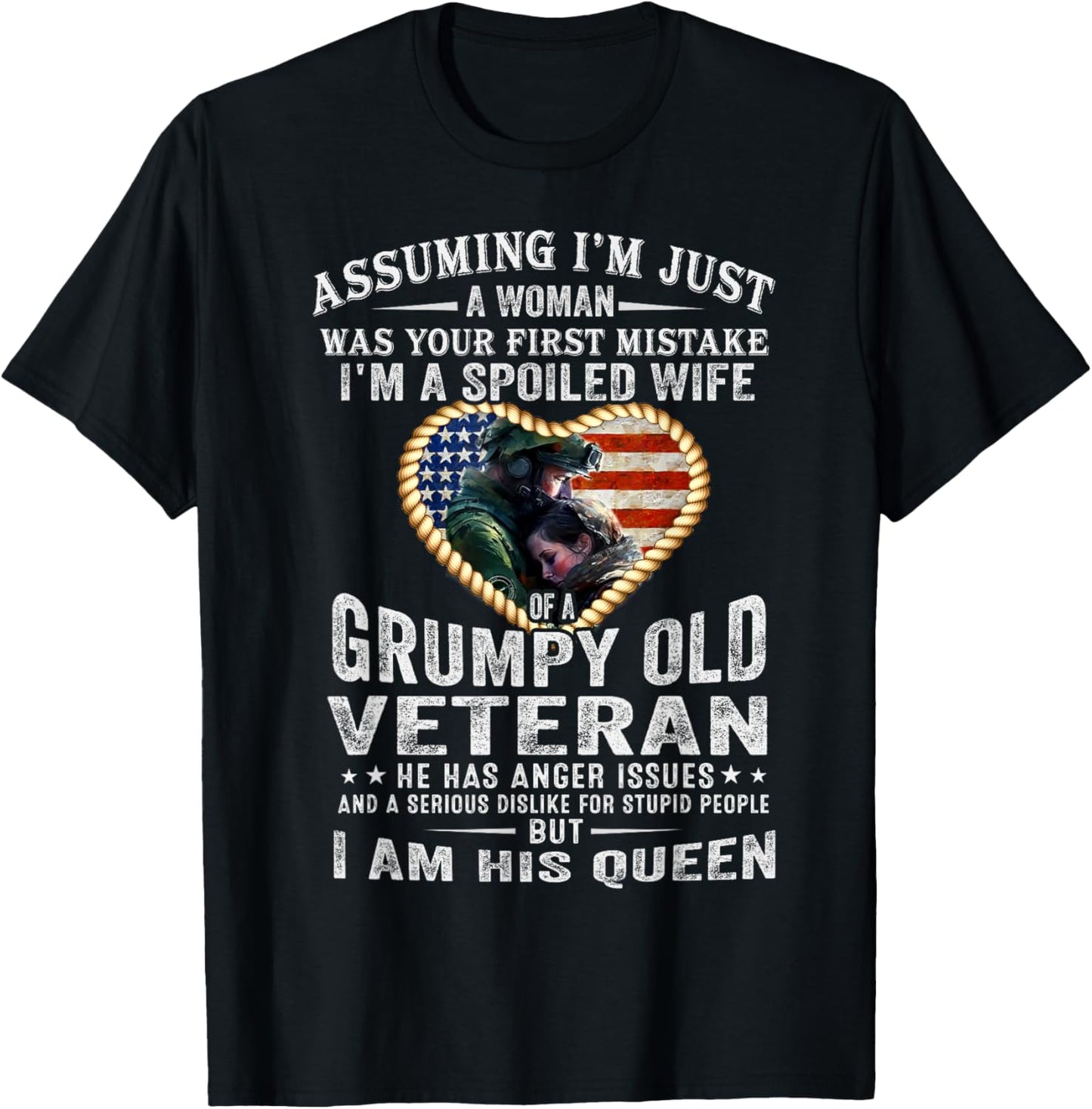 Veterans Day For Wife Support Husband - Veteran's Wife T-Shirt - T-Shirt | Black