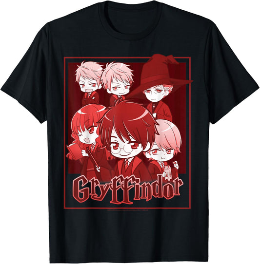 Harry Potter Gryffindor House Group Shot Anime T-Shirt - T-Shirt | Black