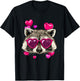 Valentine Raccoon Shirt Trash Panda Heart Raccoon Lover T-Shirt - T-Shirt | Black