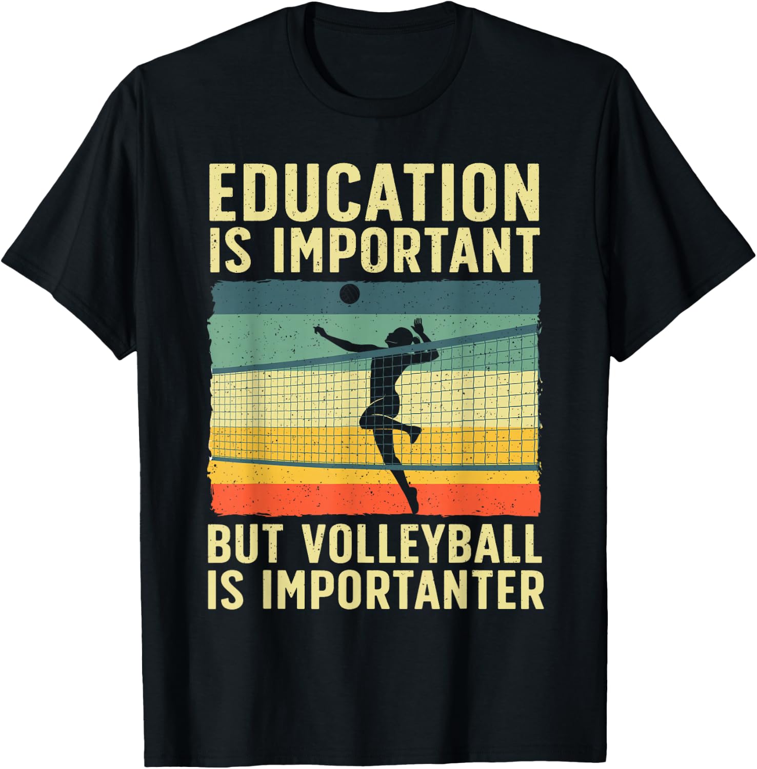 Cool Volleyball Women Teen Team Player College Coach T-Shirt - T-Shirt | Black