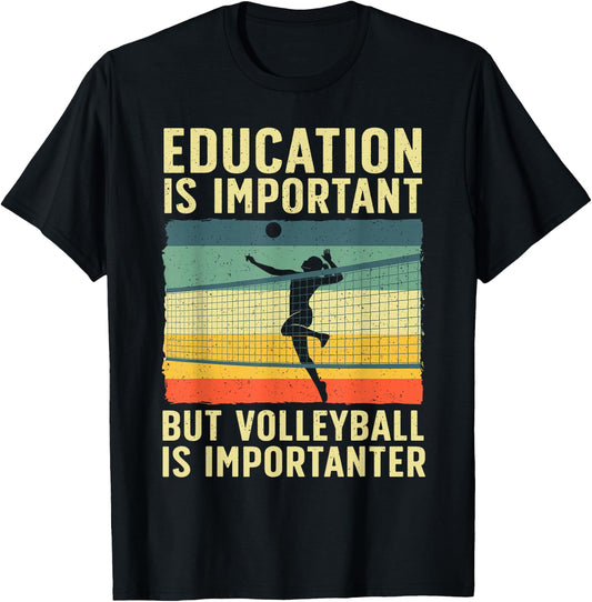 Cool Volleyball Women Teen Team Player College Coach T-Shirt - T-Shirt | Black