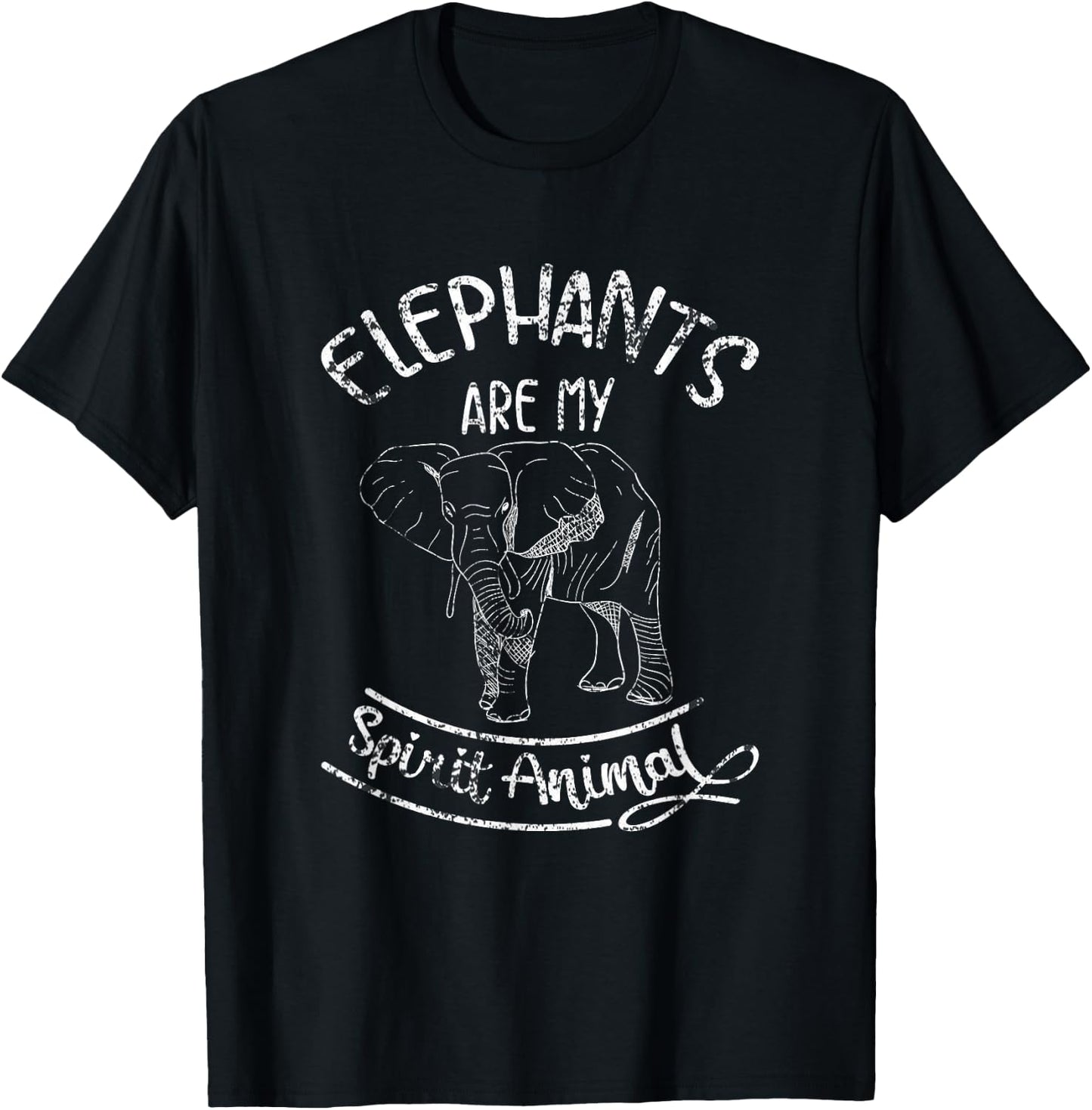 Elephants Are My Spirit Animal Elephant T-Shirt - T-Shirt | Black