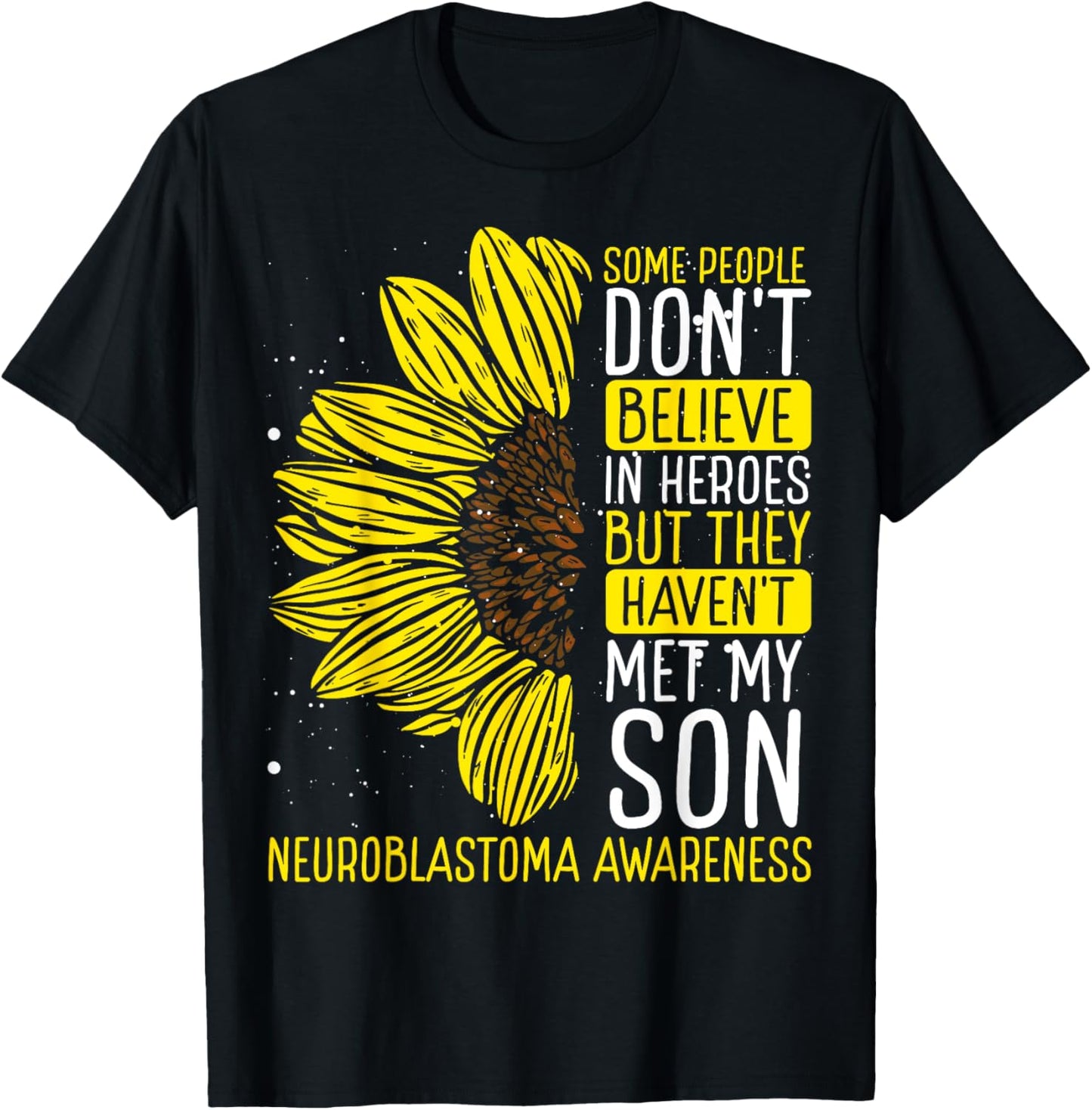 Neuroblastoma Awareness Ribbon Son Survivor Warrior T-Shirt - T-Shirt | Black