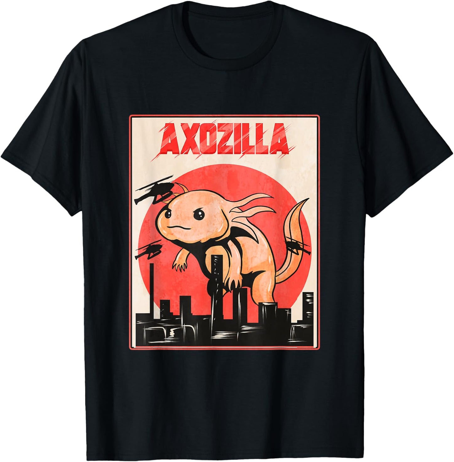 Axozilla - Funny Axolotl Lover T-Shirt - T-Shirt | Black