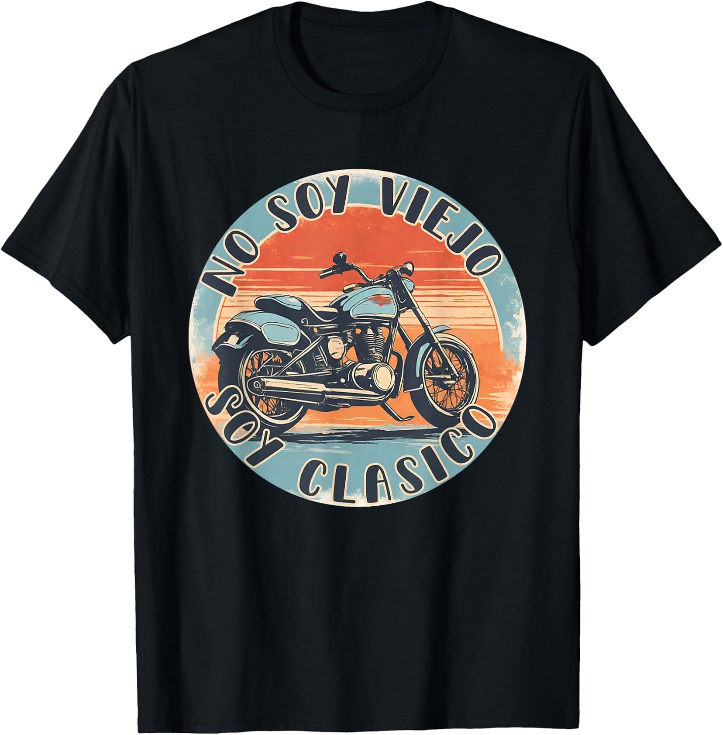 No Soy Viejo Soy Clasico Vintage Motocicleta Motorista Retro T-Shirt - T-Shirt | Black