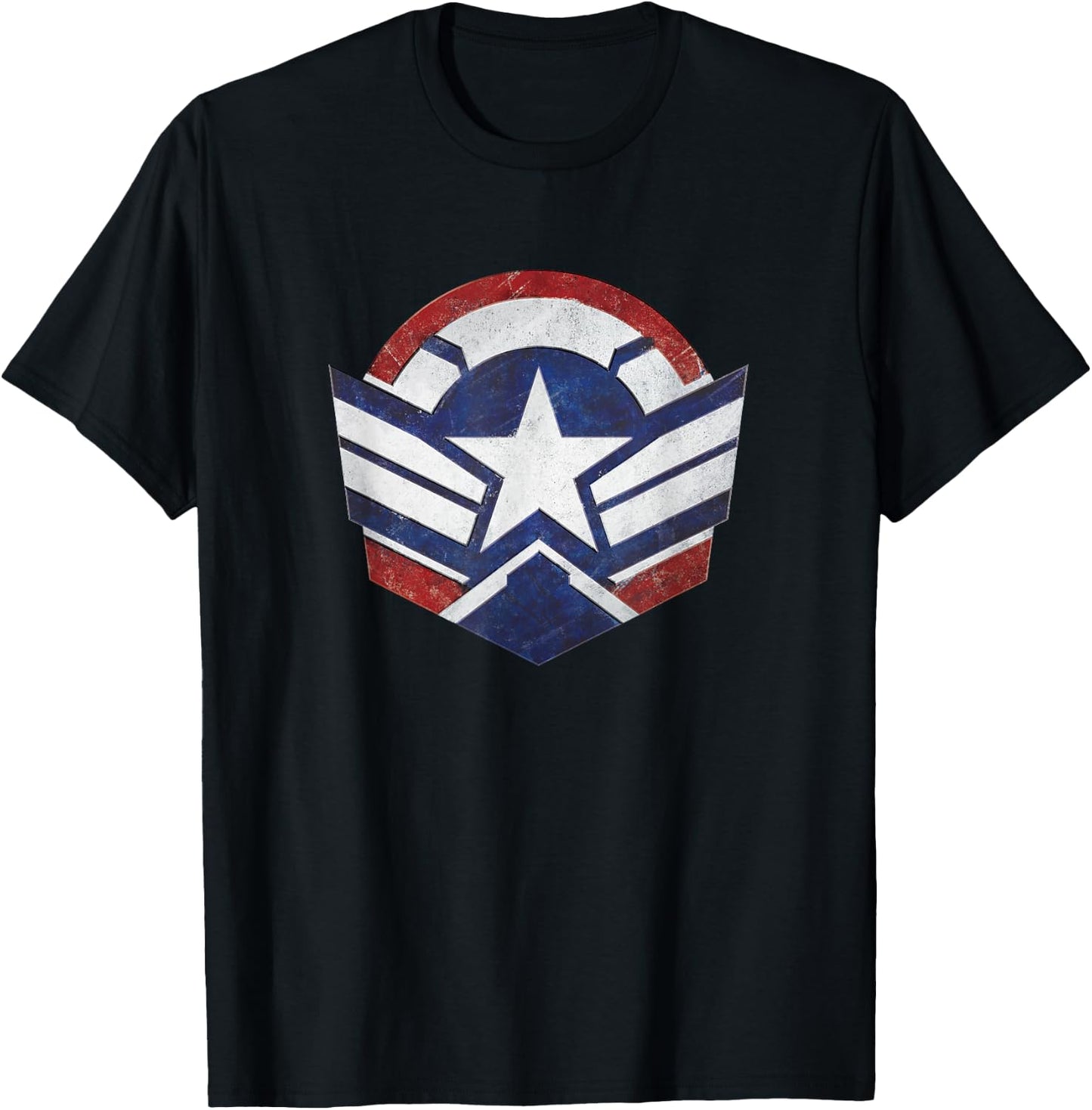 The Falcon and The Winter Soldier Captain America Star Icon T-Shirt - T-Shirt | Black