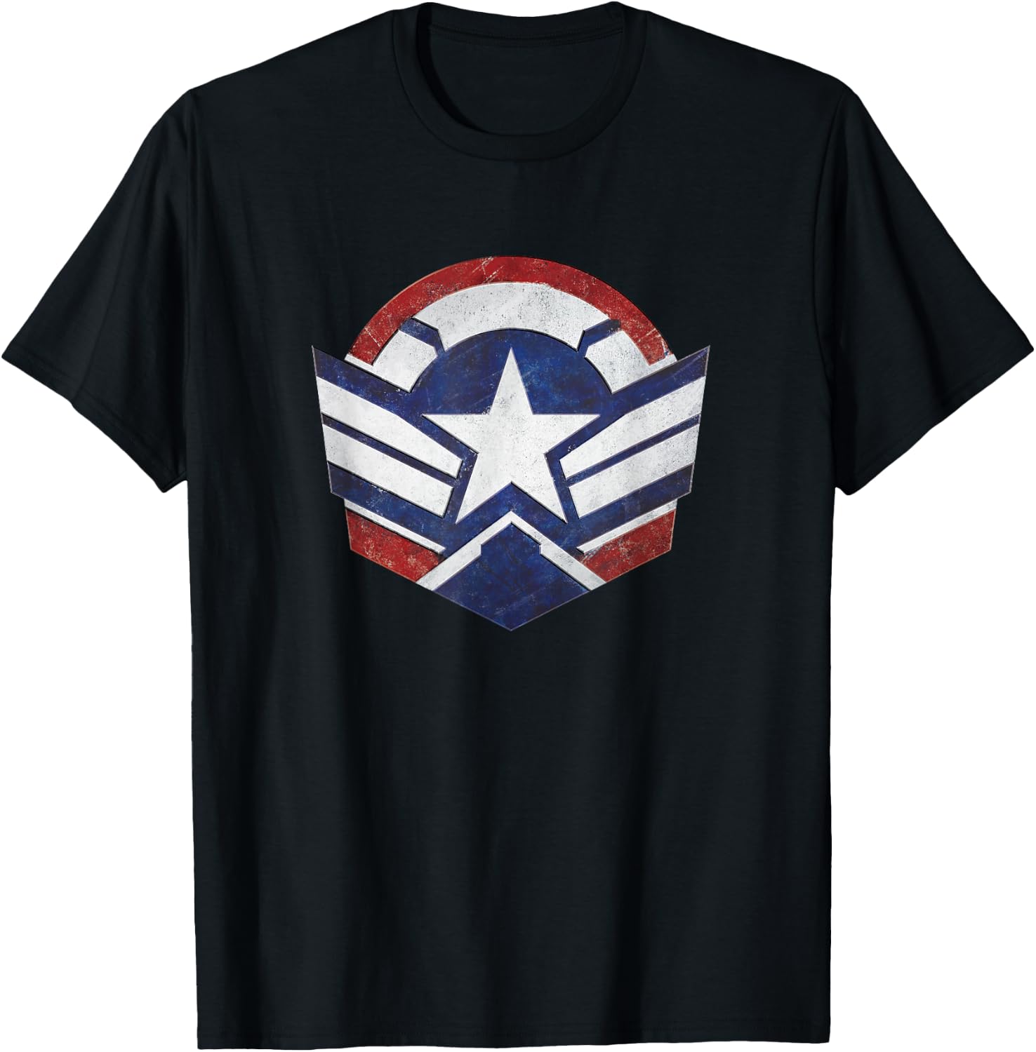 The Falcon and The Winter Soldier Captain America Star Icon T-Shirt - T-Shirt | Black