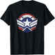 The Falcon and The Winter Soldier Captain America Star Icon T-Shirt - T-Shirt | Black