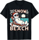 Snow Beach - Relaxing Vacation Winter Holiday T-Shirt - T-Shirt | Black
