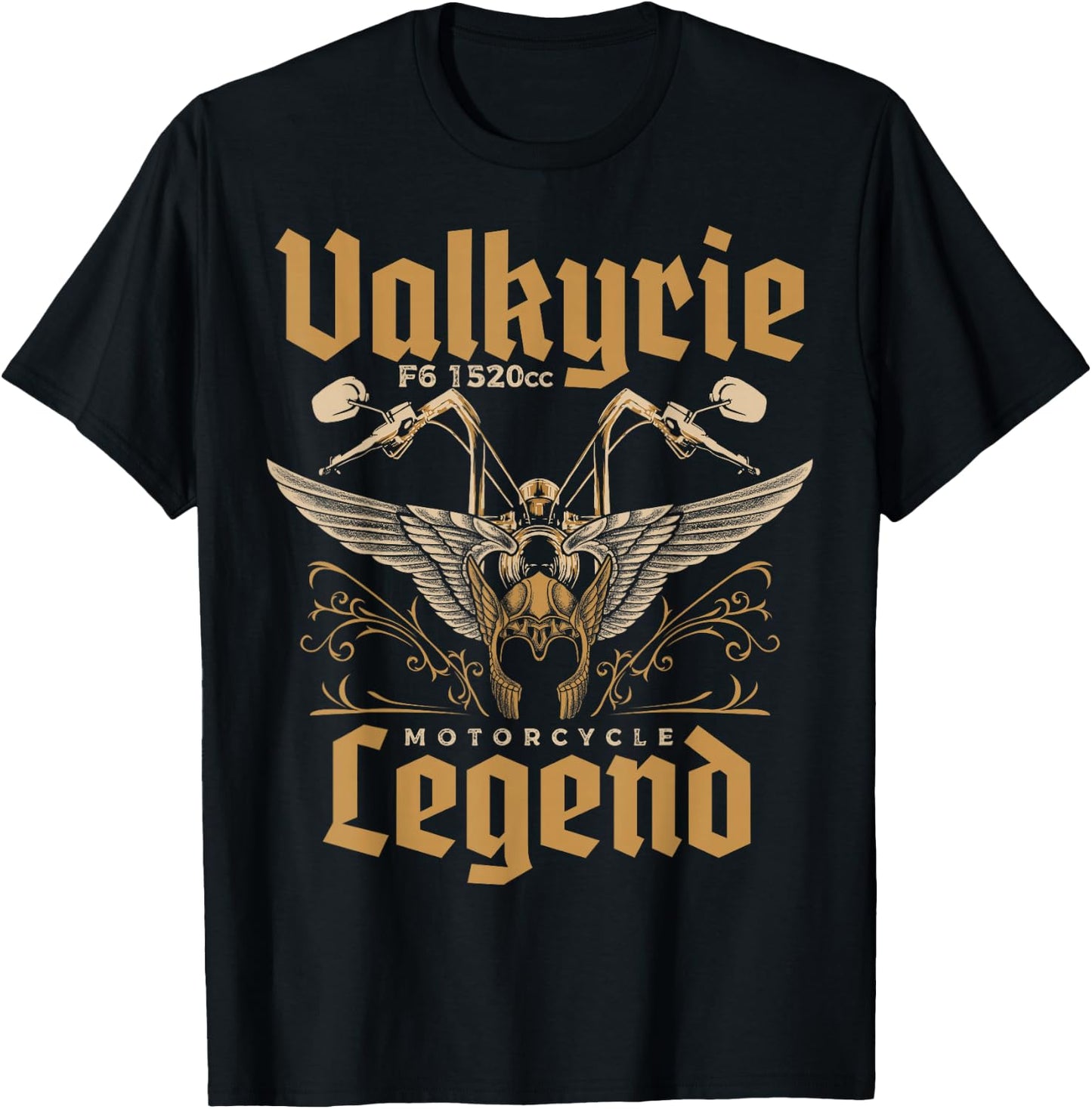 Valkyrie F6 1520cc Motorcycle Legend an Biker T-Shirt - T-Shirt | Black