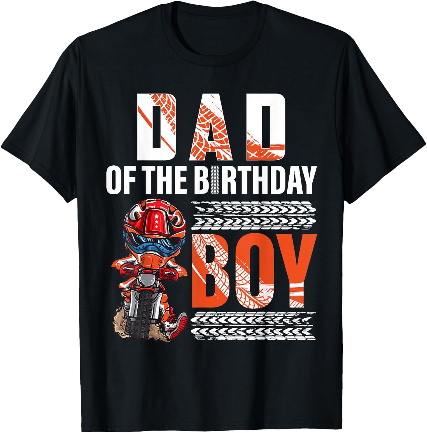 Dad of the Birthday Boy Dirt Bike B-day motocross Party T-Shirt - T-Shirt | Black